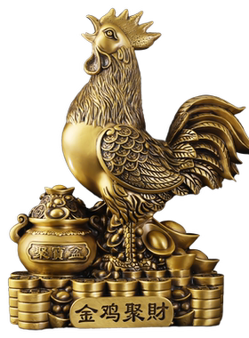 铜公鸡摆件金鸡聚铜器财工艺品家居装饰品招吉祥物财摆设如意鸡