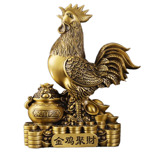 铜公鸡摆件金鸡聚铜器财工艺品家居装饰品招吉祥物财摆设如意鸡