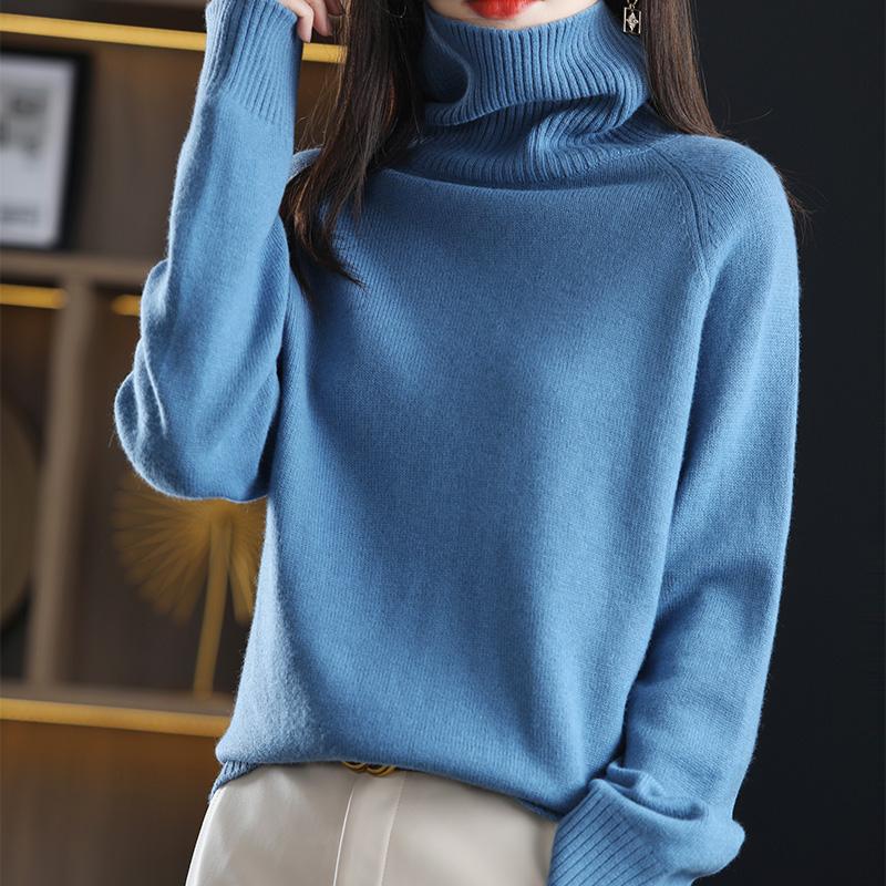 2024秋冬新款高领加厚羊毛衫