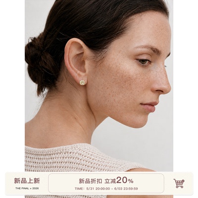THE FINAL 5/31晚20点【新品限时折扣】精致小众金色耳环锆石耳钉