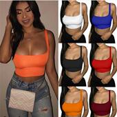 and 短款 shapewear vest Sexy 方领无袖 short 性感修身 背心