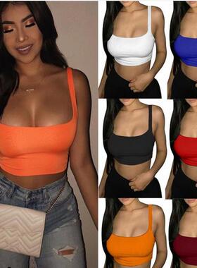 Sexy and shapewear short vest       性感修身方领无袖短款背心