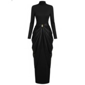 mesh dress with Loose suspender 气质收腰显瘦连衣裙包臀长裙女