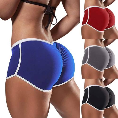 Solid color low waist sports tight short纯色低腰运动紧身短裤