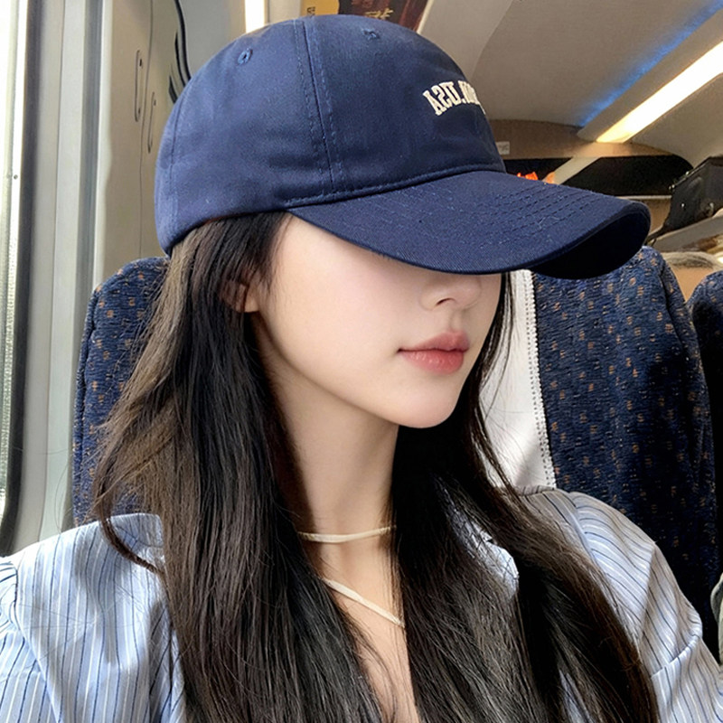 韩版字母鸭舌帽女2026新款百搭显脸小棒球帽宽帽檐大头围帽子男款