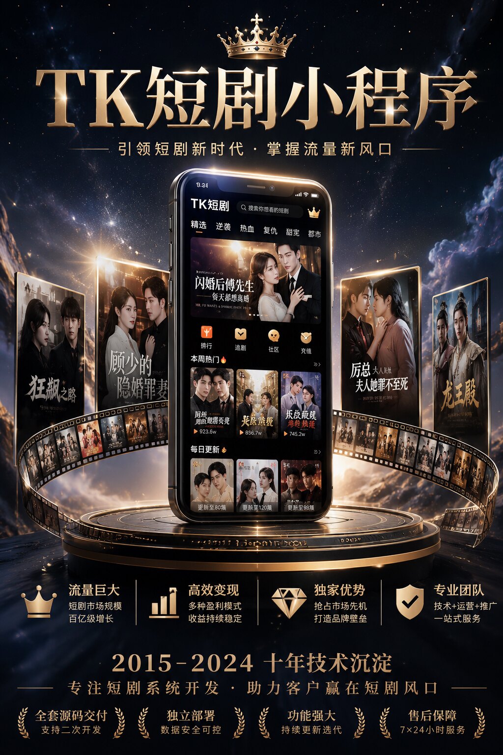 TKminis短剧小程序系统开发短剧app部署搭建h5源码交付含上架