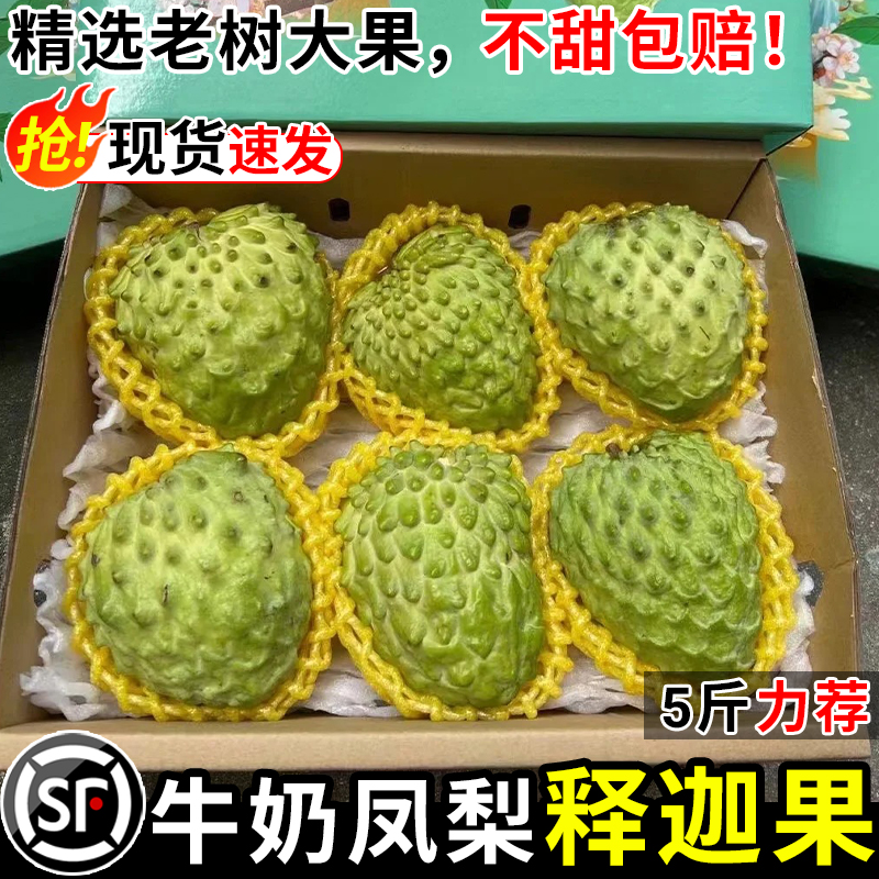 释迦果5斤新鲜凤梨牛奶佛头果大目番荔枝释迦牟尼果整箱林檎包邮3