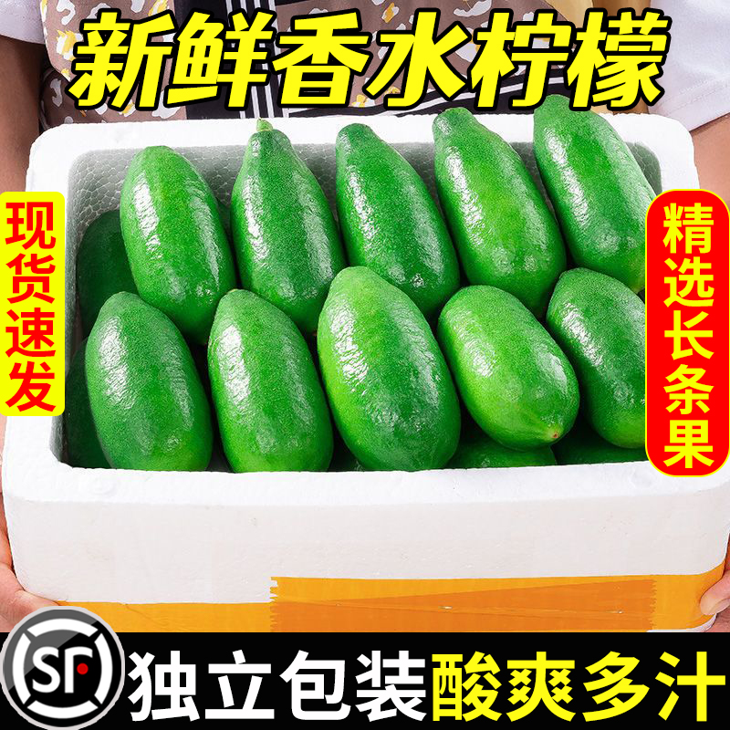 广东香水柠檬新鲜一级当季水果正宗海南无籽青柠檬奶茶店专用9斤