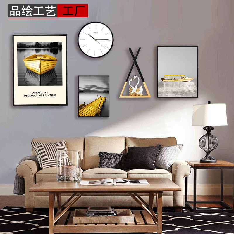 北欧风格装饰画创意组合画轻奢现代客厅挂画沙发背景墙装饰艺术画