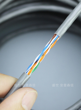 八芯纯铜超五类网线批发电脑宽带网线多功能全铜cat5类网络线灰色