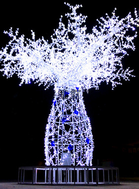 5*5MLED仿真树铁架水晶灯景观户外公园工程亮化树灯圣诞树发光树