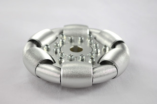 单片90°铝轮 100mm铝全向轮 wheels directional 14179S omni