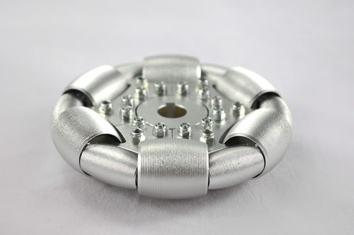100mm铝全向轮（omni directional wheels)单片90°铝轮 14179S
