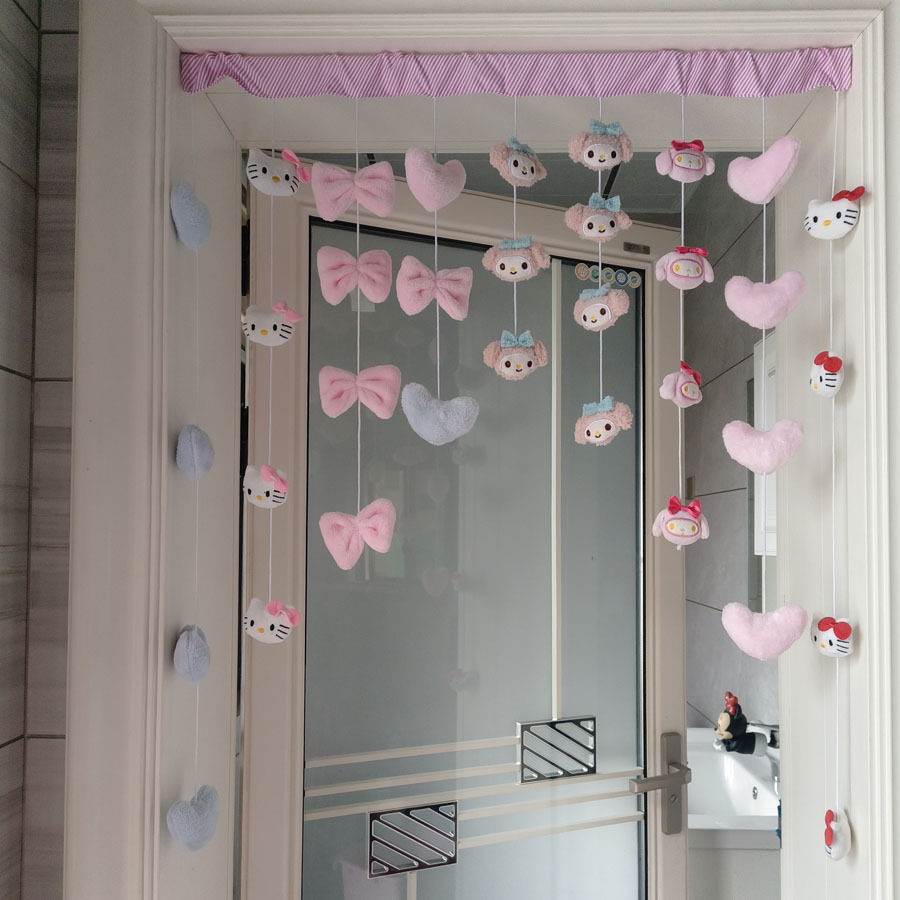 萌宠美乐蒂DIY门帘城市门帘学生门帘宿舍门帘双人帘隔断帘