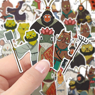 热卖新款浪浪山小妖怪动漫电影防水贴纸手账装饰大号高清卡通贴画