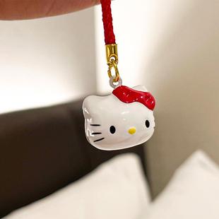 hellokitty包包挂件女可爱吊坠水音铃铛精致高级感钥匙扣小饰品