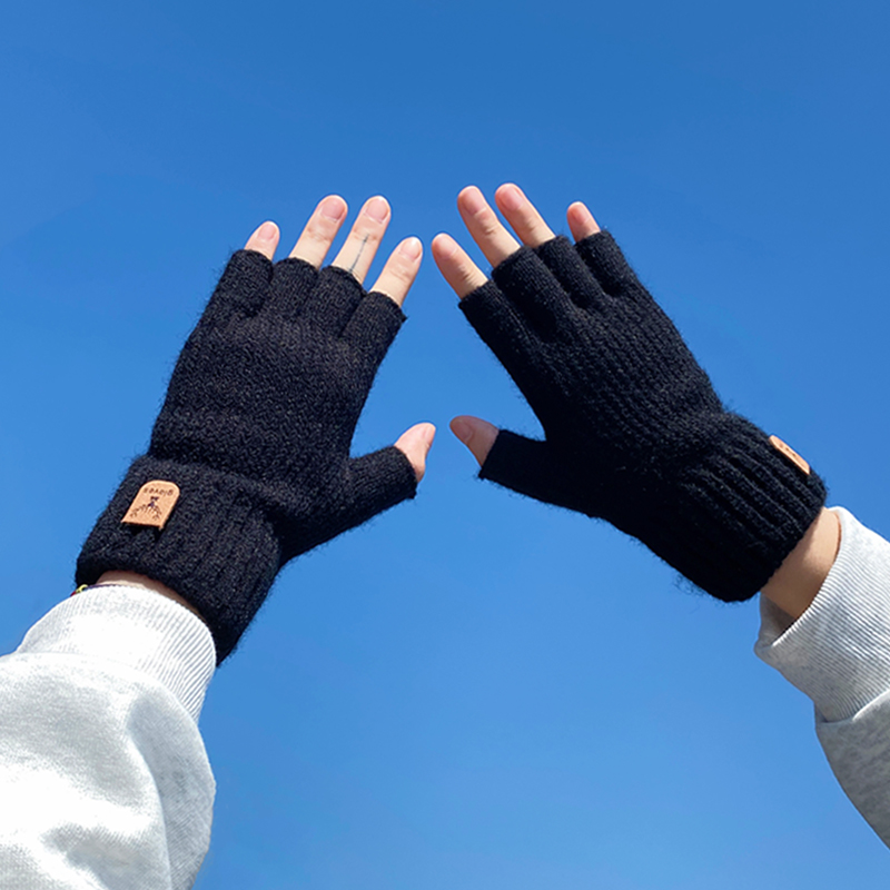 半指手套男女秋冬季露指