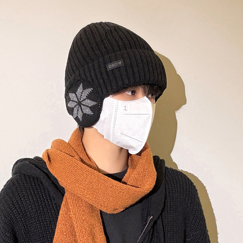 帽子男士冬季大头围针织帽男图片