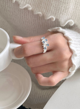 茶茶 海星褶皱戒指/925纯银小众设计感海星褶皱不规则日韩戒指