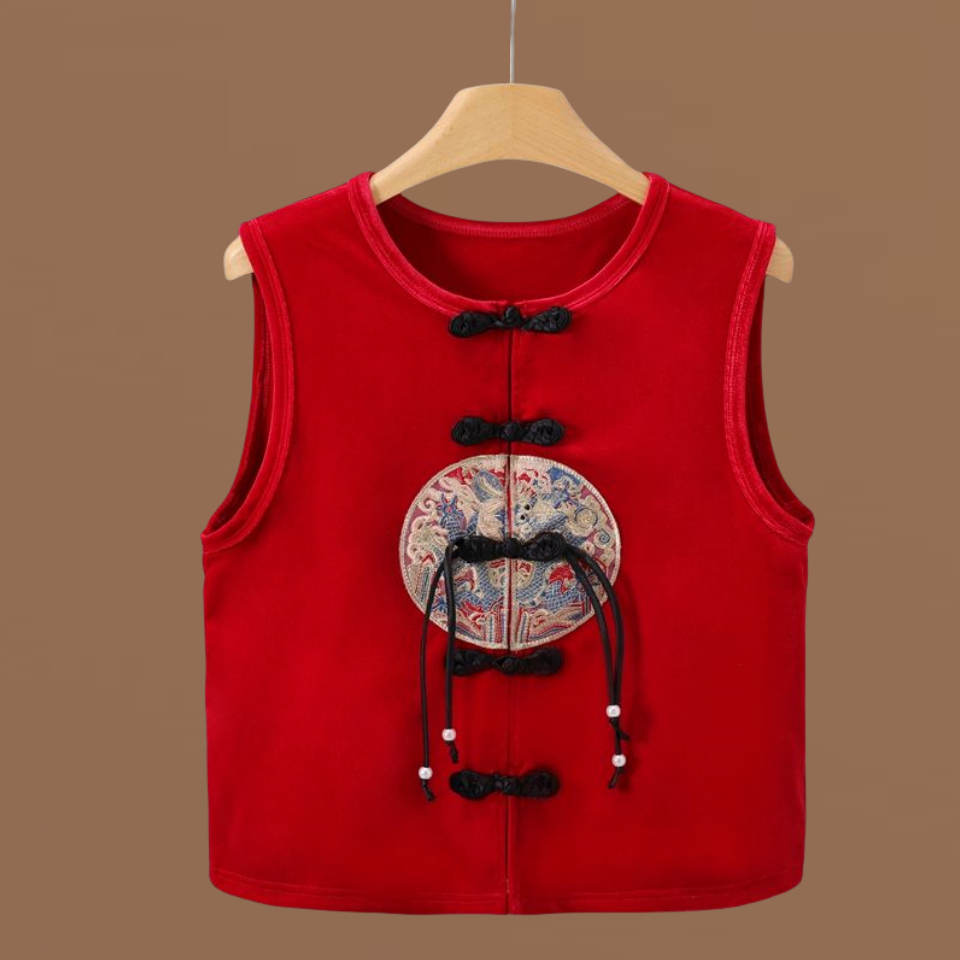 国风刺绣盘扣加绒加厚马甲时尚鬼步舞运动广场舞保暖搭配穿搭国潮,运动/瑜伽/健身/球迷用品,广场舞上装,淘宝优惠券,粉丝福利购,淘宝优惠卷