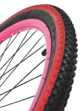 极速26寸自行车轮胎26195外胎26X2125内胎山地车U内带 彩色肩彩外