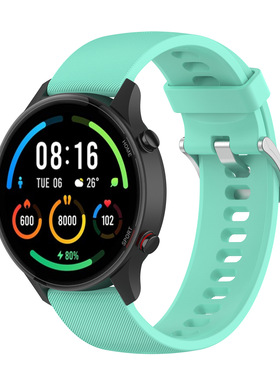 适用小米color2/color运动版手表带斜纹硅胶watch S1 active/S3表带硅胶手表带watch S1/S3快拆LS05/RS3/LS04