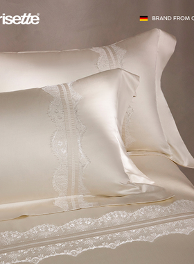 irisette120支天丝棉四件套裸睡高端轻奢丝滑凉感蕾丝床上用品