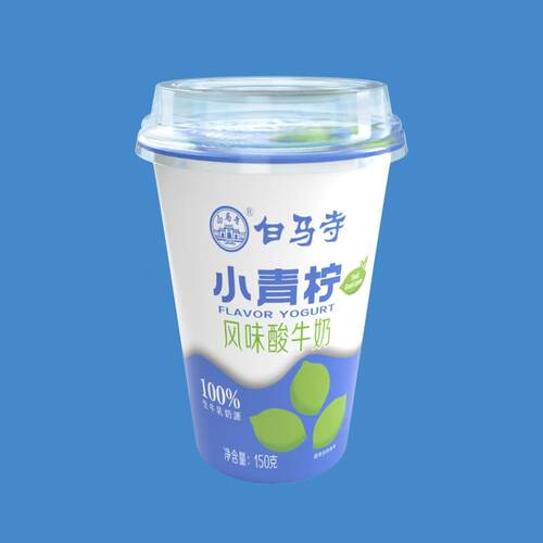 河南白马寺新口味小青柠杯装酸牛奶经典原味无蔗糖150g杯低温酸奶