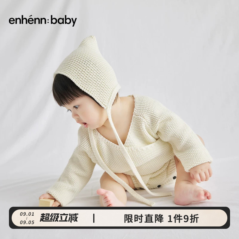 enhenn纯棉婴儿帽子可爱针织帽图片
