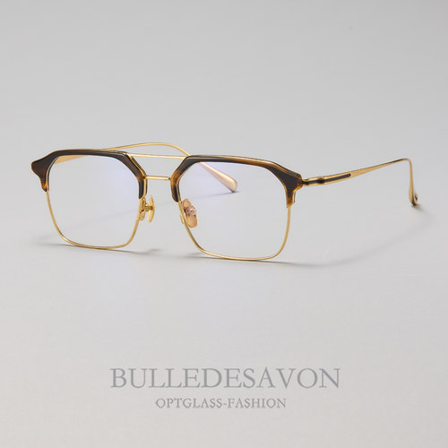 商务男士大脸152mm眼镜框架纯钛双横梁可配近视度数防蓝光变色潮