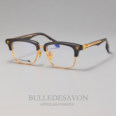 25新款克箩近视眼镜框男女复古斯文半框钛架网上配眼镜度数变色潮