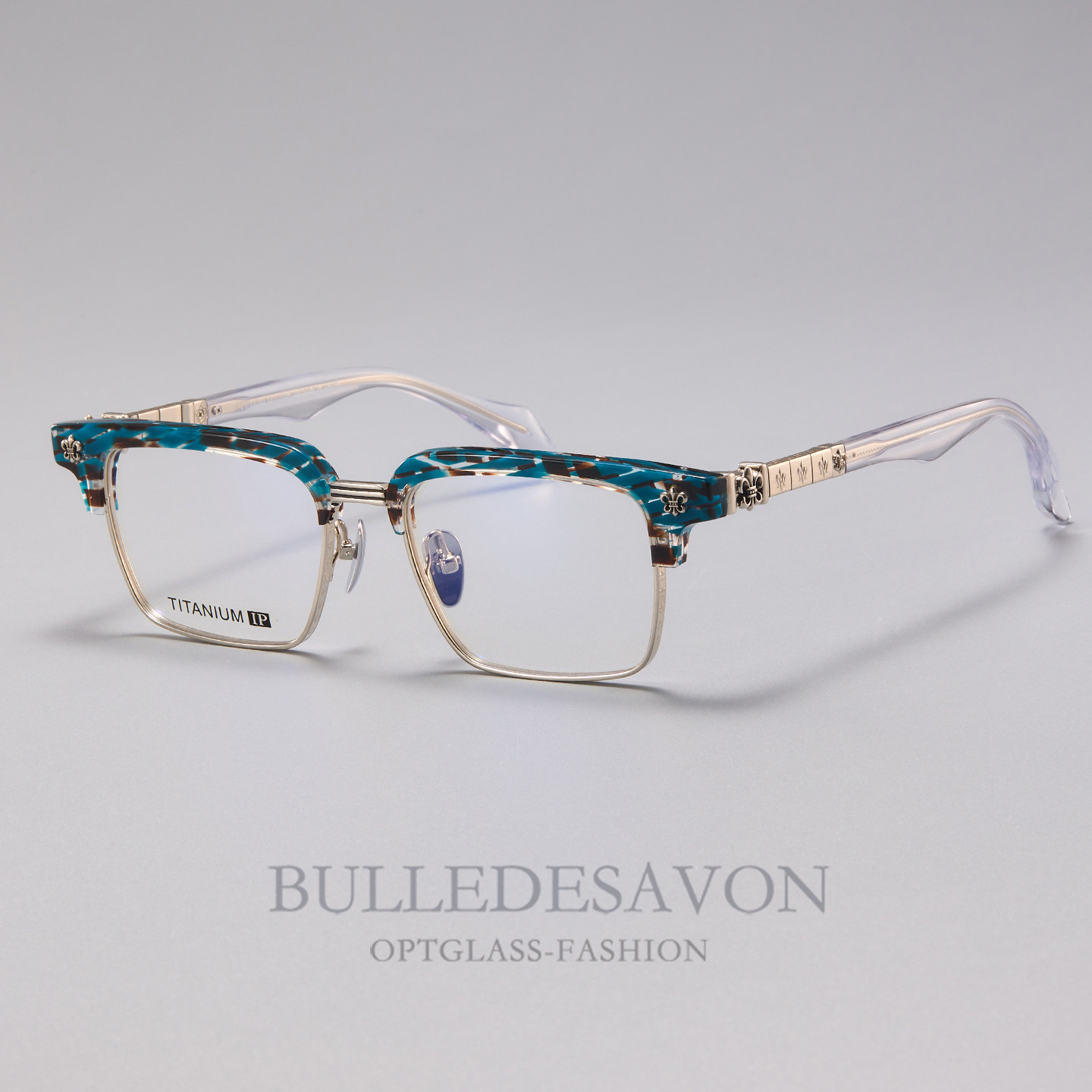 thumbnail for 26 new ke, heart myopia glasses frame, men's and women's big faces, retro business leopard print eyebrow frame, can be matched with prescription color change