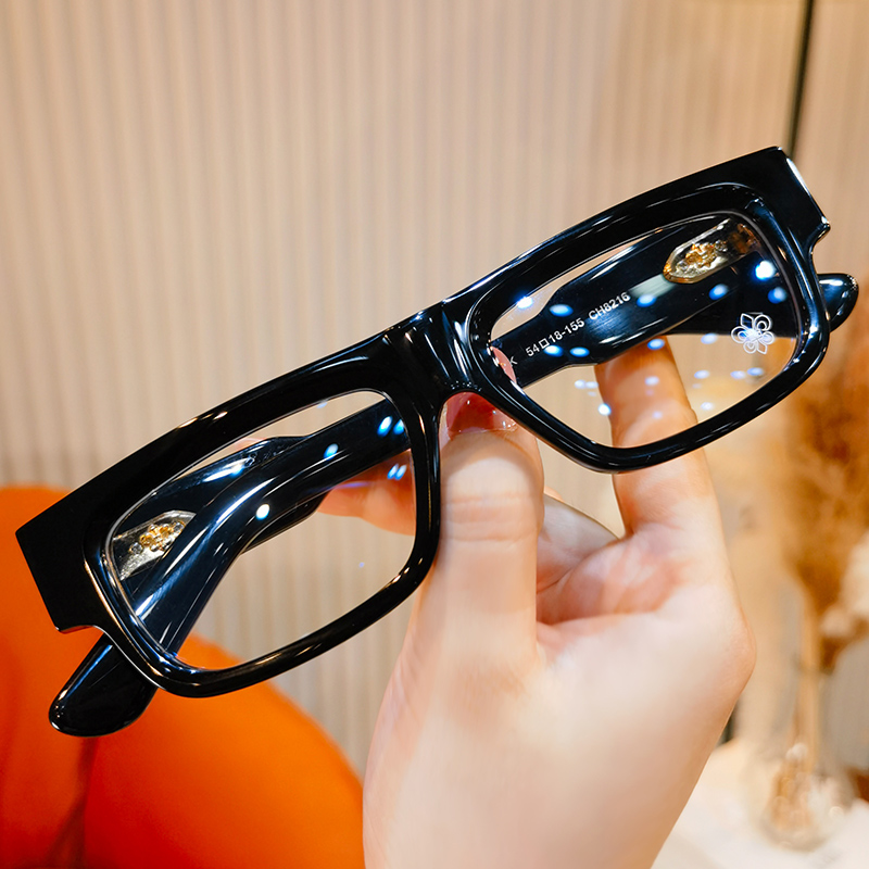 BULLE DE SAVON小众复古眼镜框黑框大脸素颜近视镜架可配高度近视