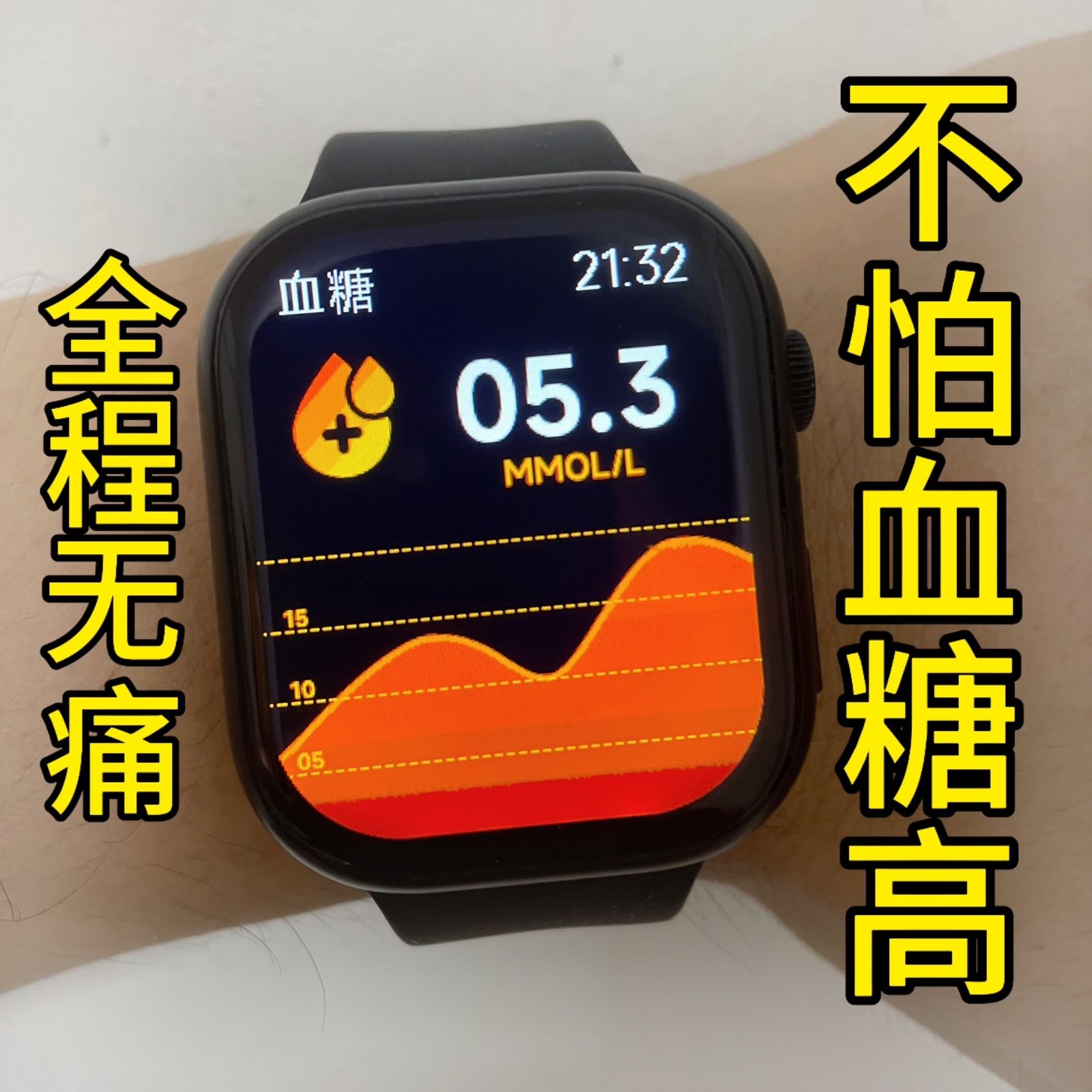 新款智能适用免针血糖尿酸血脂监测智能蓝牙通话手表血压心率手环