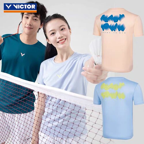夏季新victor胜利羽毛球服男款专业短袖速干透气T恤女维克多55007