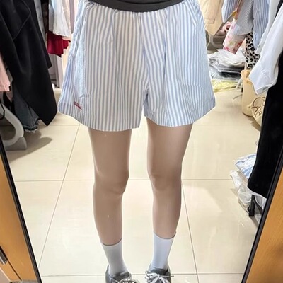 【Sadsoil~】字母刺绣短裤男女宽松2025夏季新款热裤休闲三分裤