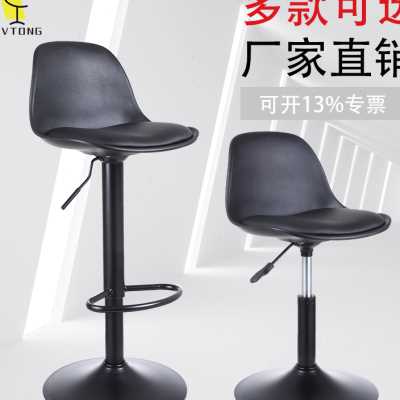 车间工作凳凳子实验室带靠背旋转酒吧椅子车间低靠背升降吧台凳子