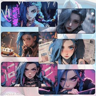 鼠标垫超大号二次元 男生黑猫动漫键盘垫电脑桌面办公电竞游戏桌垫