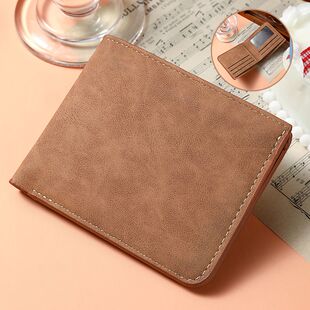 极简复古潮牌钱包一体包二折气质男士 皮夹软皮钱夹轻薄多卡位卡包