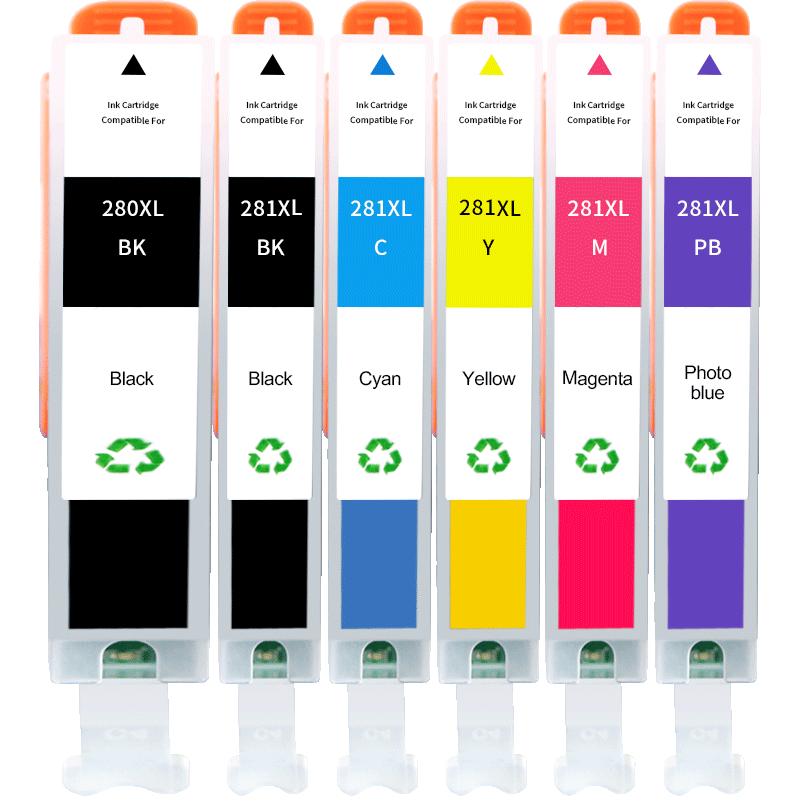 适用佳能PGI-280XL CLI-281XL墨盒TS9120 TS8120 TS6120墨水8220 5120 9520 9521C6220 702打印机TR8520 7520
