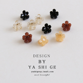 质感花朵迷你小抓夹百搭刘海夹ins小巧精致边夹女发夹 8个装 包邮