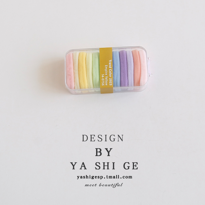 多巴胺彩色头绳高弹力耐用无接缝毛巾发圈简约扎头发橡皮筋发绳