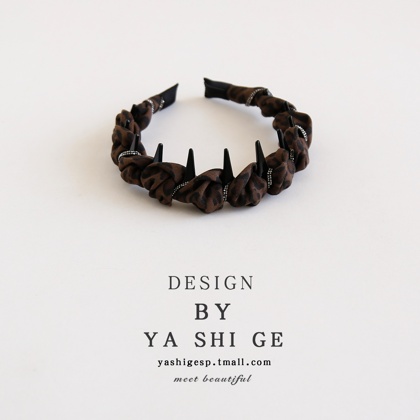 小众个性设计豹纹倒插梳气质发卡发箍2025新款高级感时髦头箍头饰