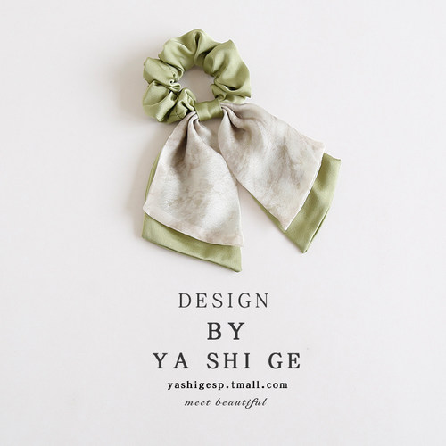 晕染油画~蝴蝶结飘带发绳女