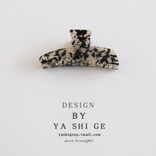 国风复古水墨抓夹高级感女后脑勺盘发鲨鱼夹发抓ins简约头饰女