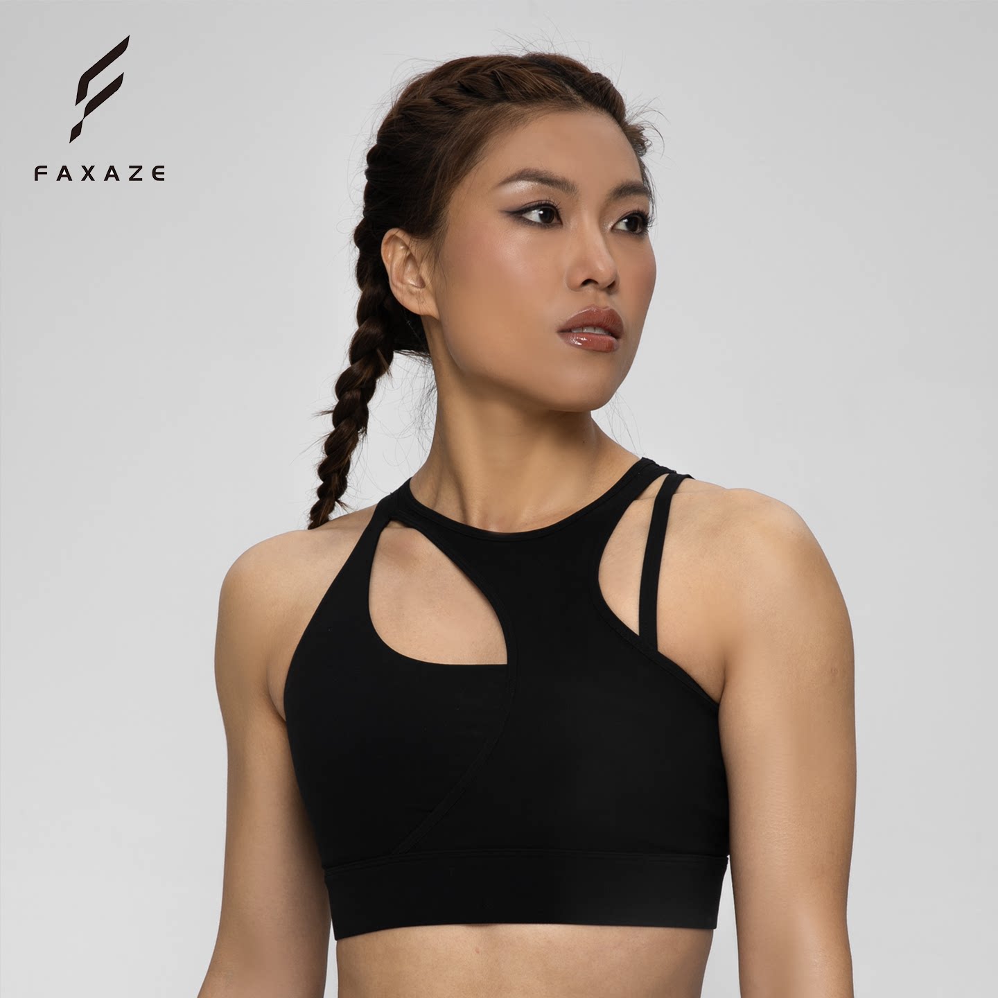 Faxaze交叉美背透气弹力运动内衣