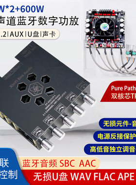 2.1声道大功率D类蓝牙数字功放板模块 tpa3255独立单路超重低音炮