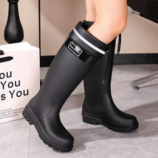新款时尚女鞋特高女士外穿雨鞋徒步涉水鞋增高防水女水鞋胶鞋防滑