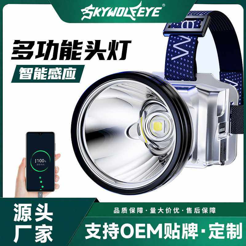 新款野外强光超长续航头灯 户外LED超亮远射锂电池充电式头灯,户外/登山/野营/旅行用品,头灯,淘宝优惠券,粉丝福利购,淘宝优惠卷