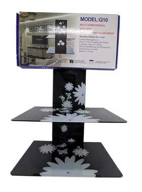 双层钢化玻璃机顶盒托盘架 DVD影碟机2层机顶盒置物支架 TV stand